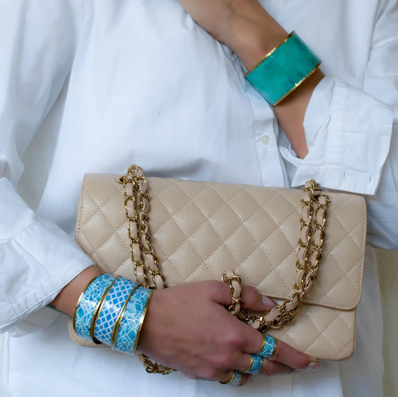 Evil Eye Brass Cuff Bracelet