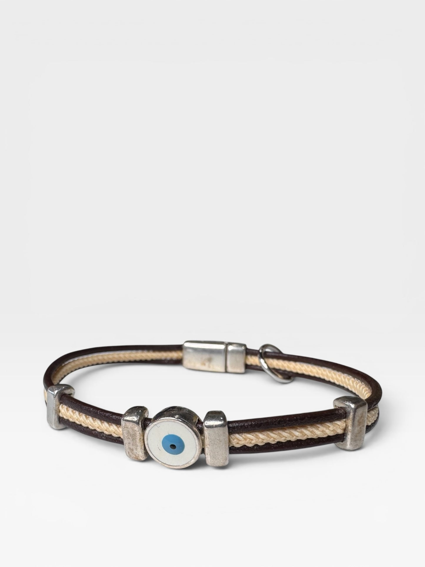 Evil Eye Rope Leather Bracelet