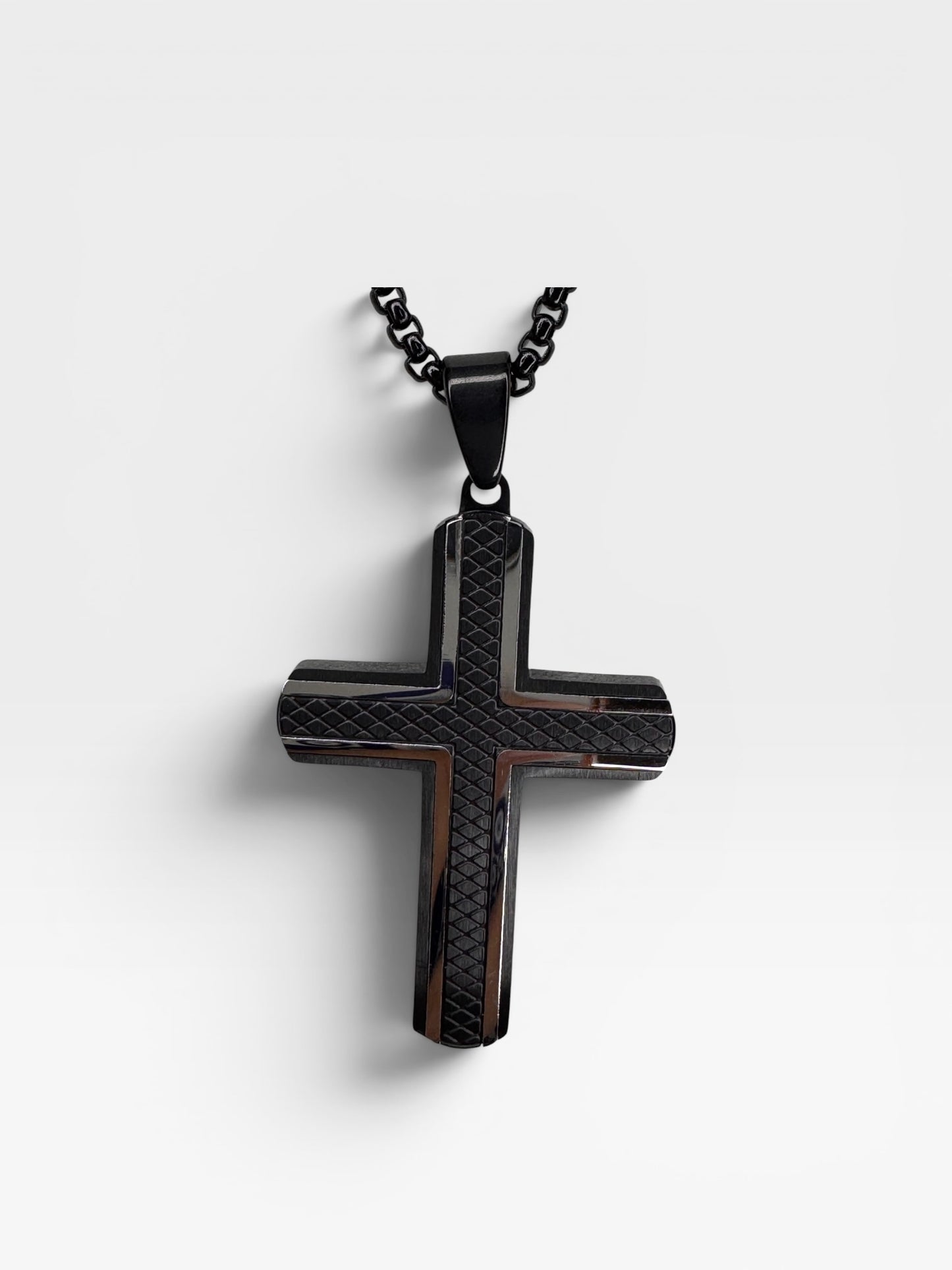 Zeus Black Stainless Steel Cross