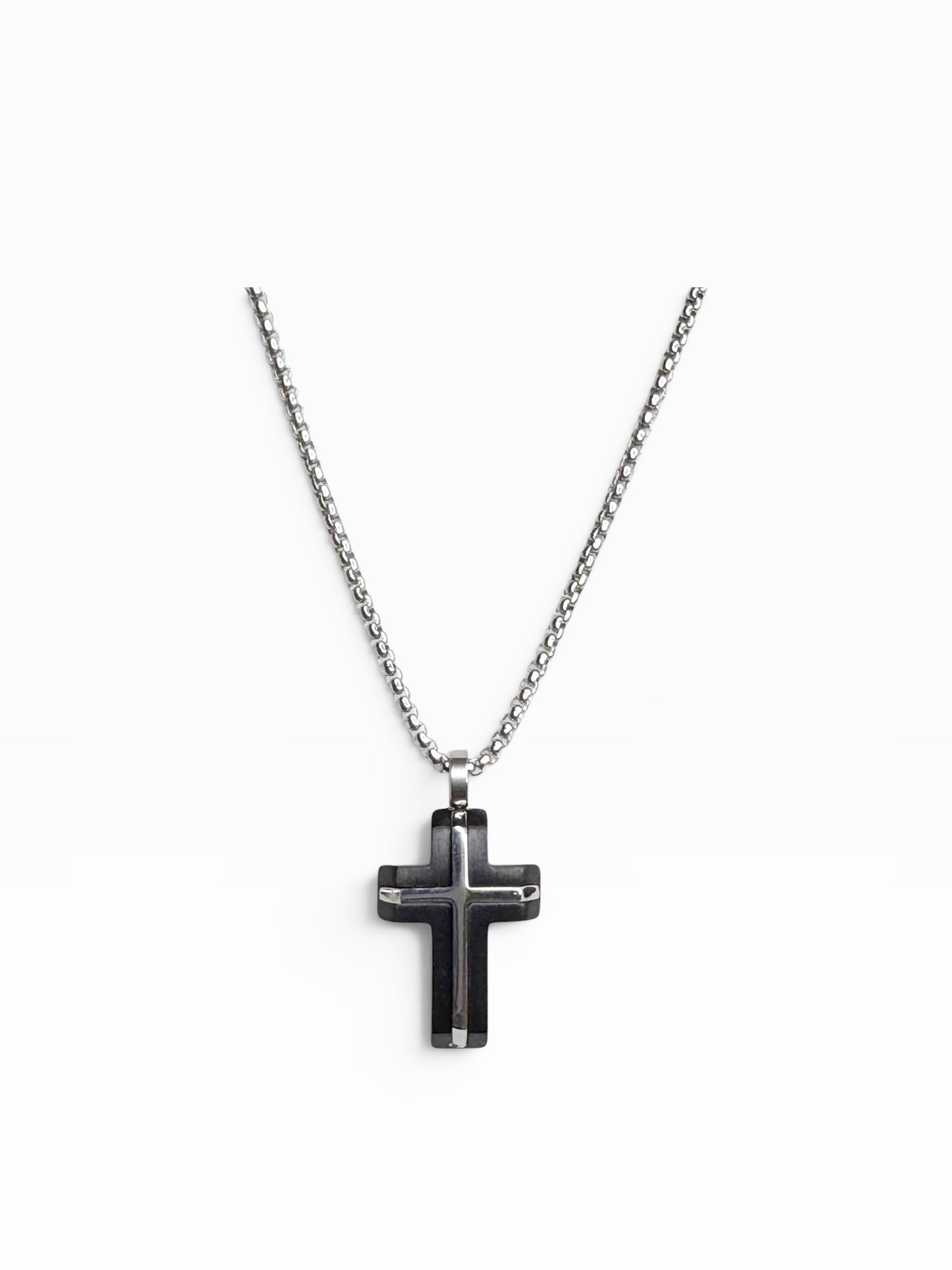 Poseidon Two Tone Stainless Steel Cross