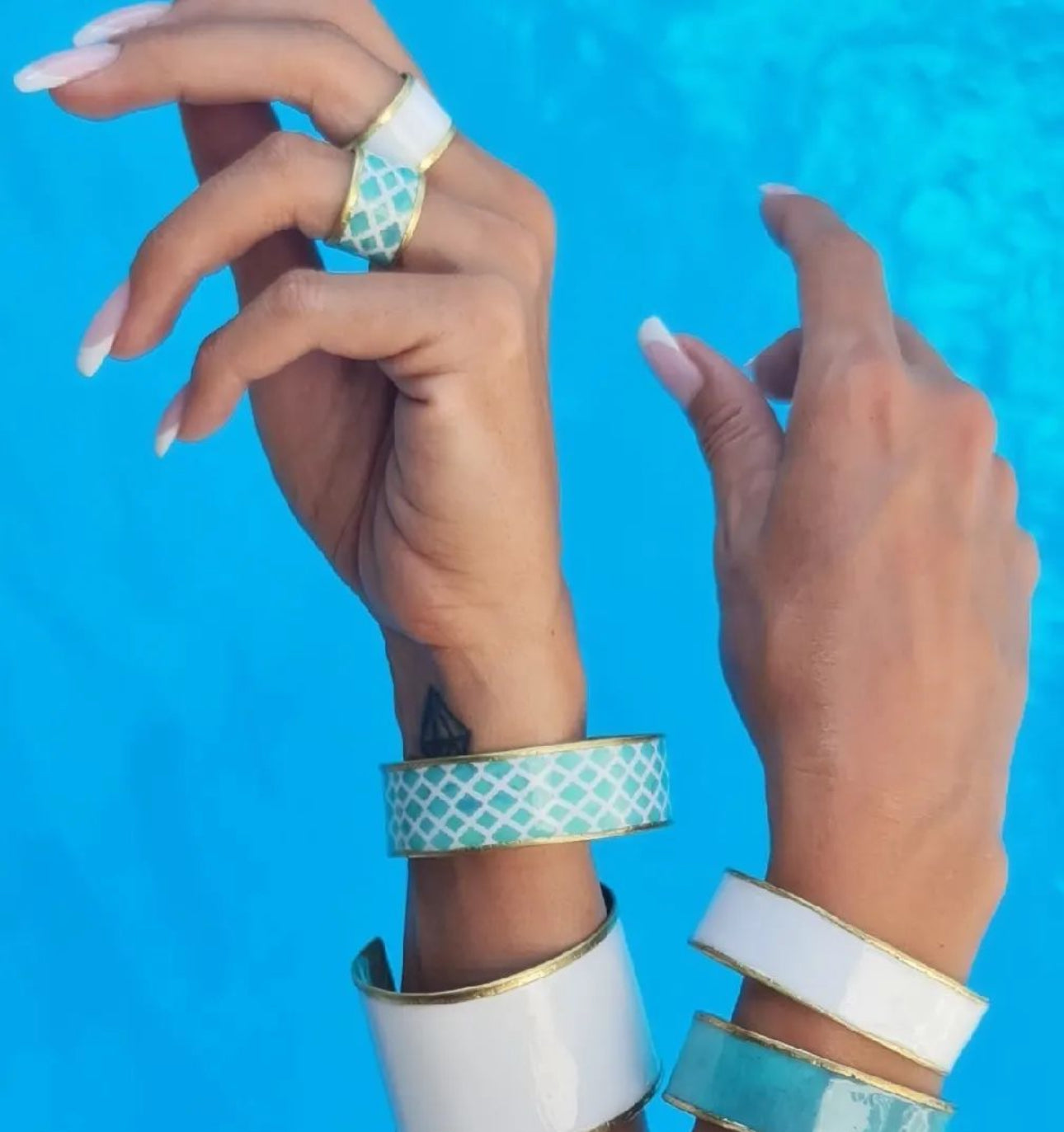 H Green Brass Cuff