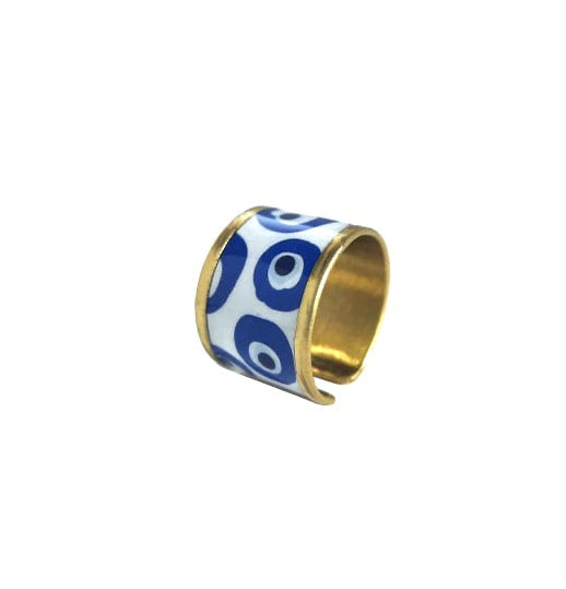 Evil Eye Bead Ring