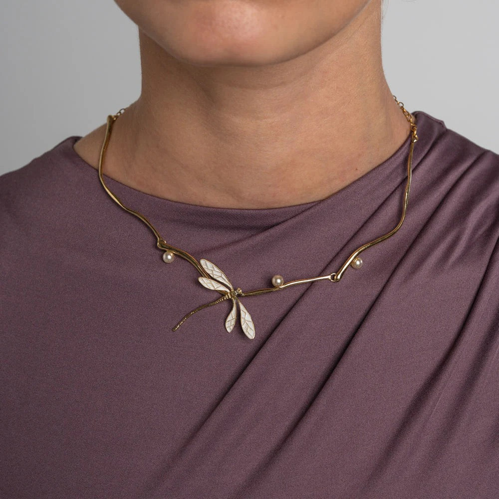 Dragonfly Brass Chain Necklace