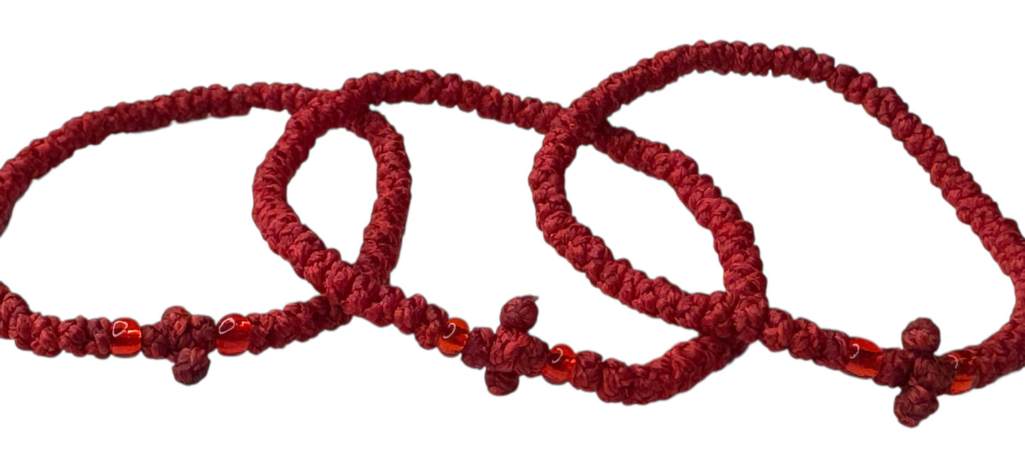Greek Orthodox Prayer Rope Komboskini Red