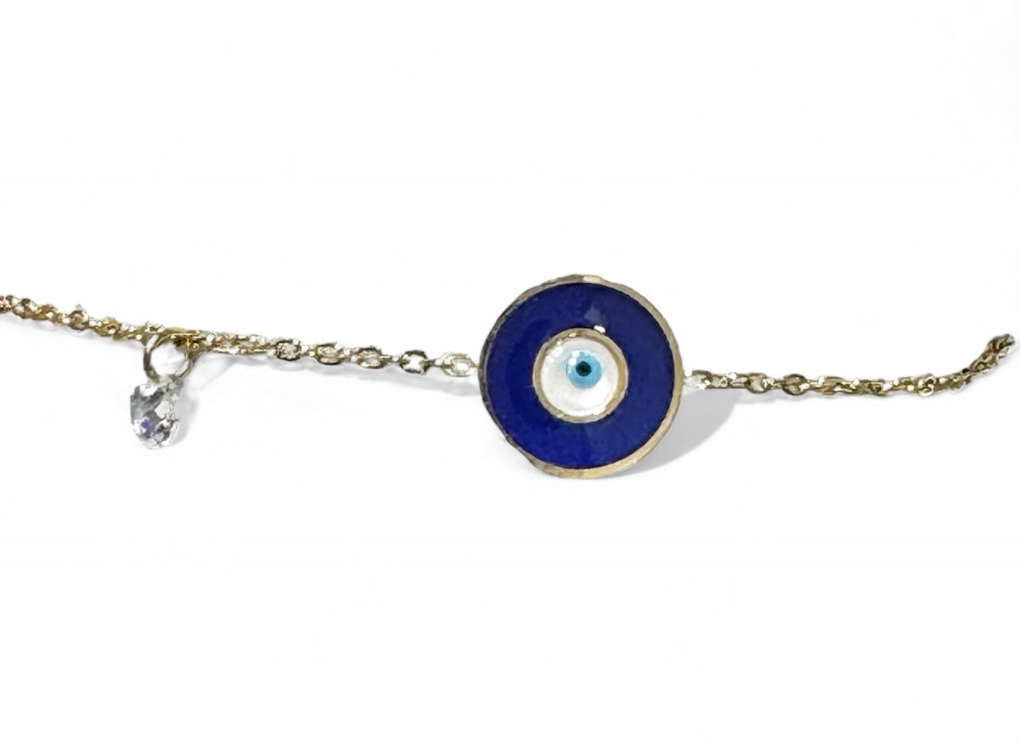 Blue Enamel Evil Eye Bracelet