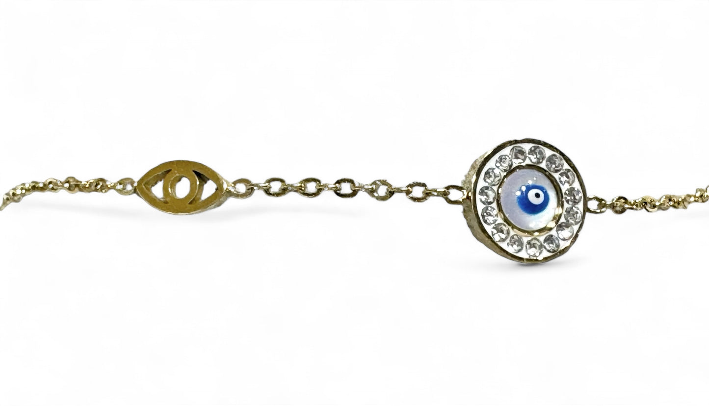 Evil Eye Rhinestone Bracelet