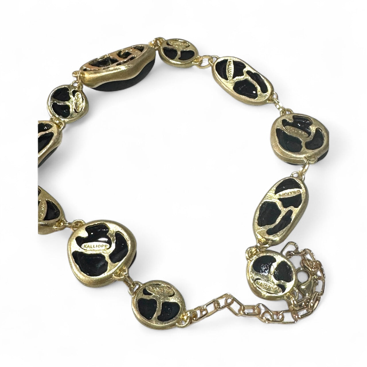 Brass Chain Necklace With Stone