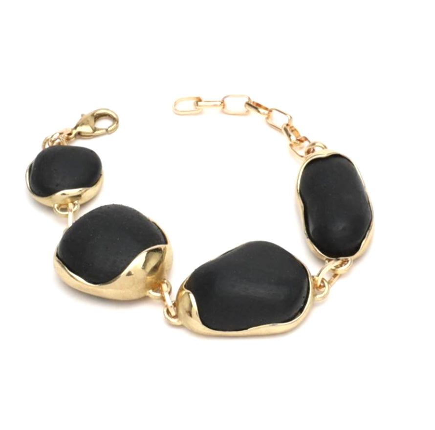 White/Black Stone Chain Bracelet