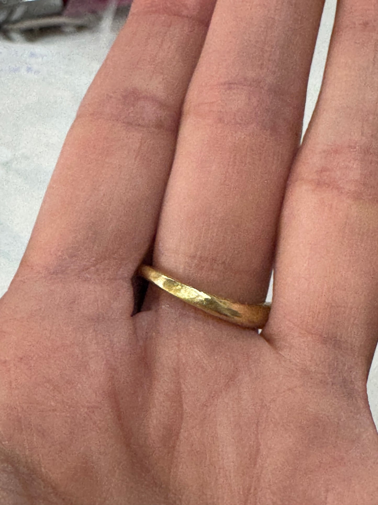 Black/White Stone Brass Ring