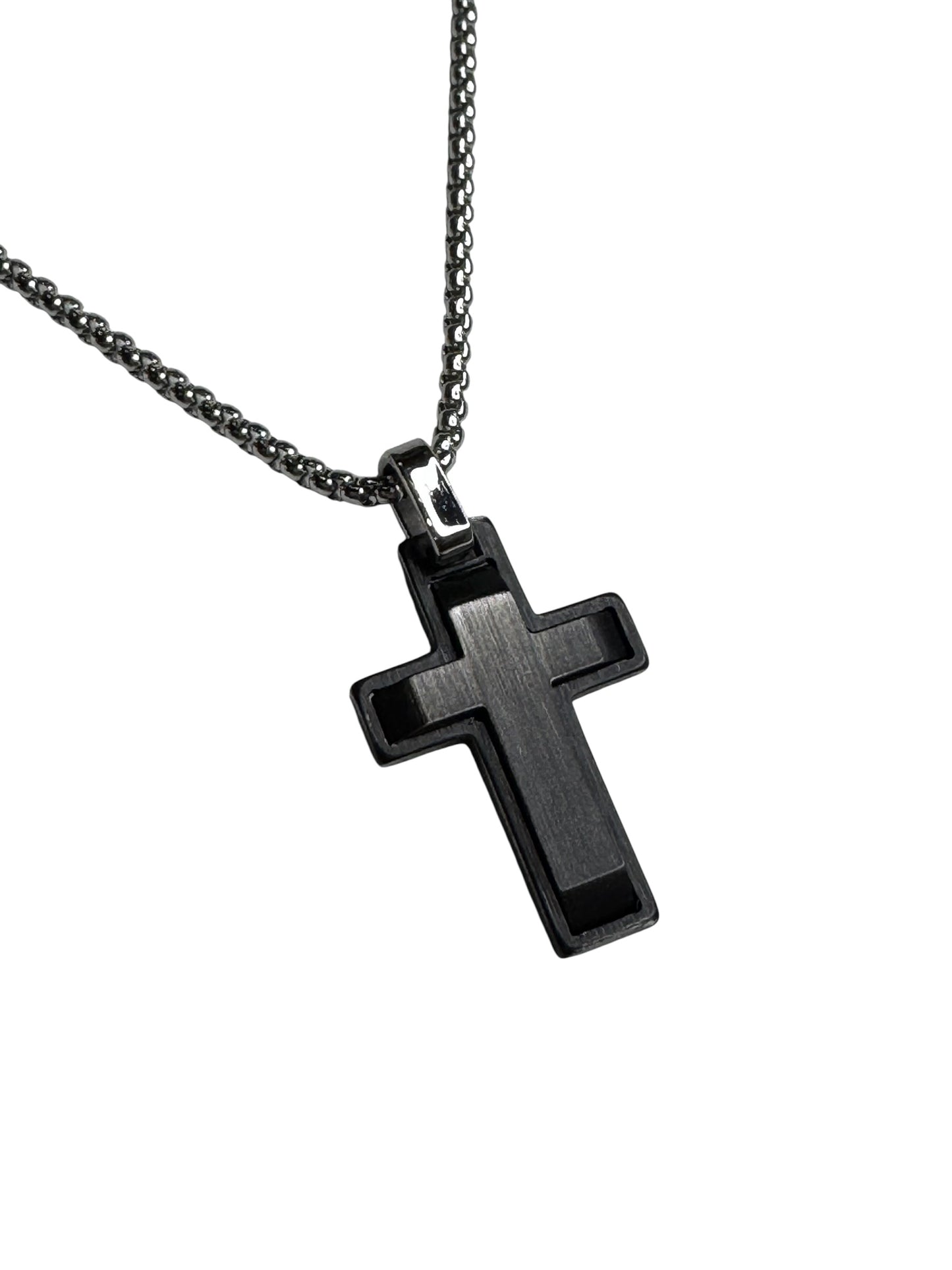 Stainless Steel Oxidized Cross