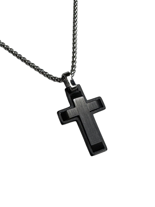 Stainless Steel Oxidized Cross