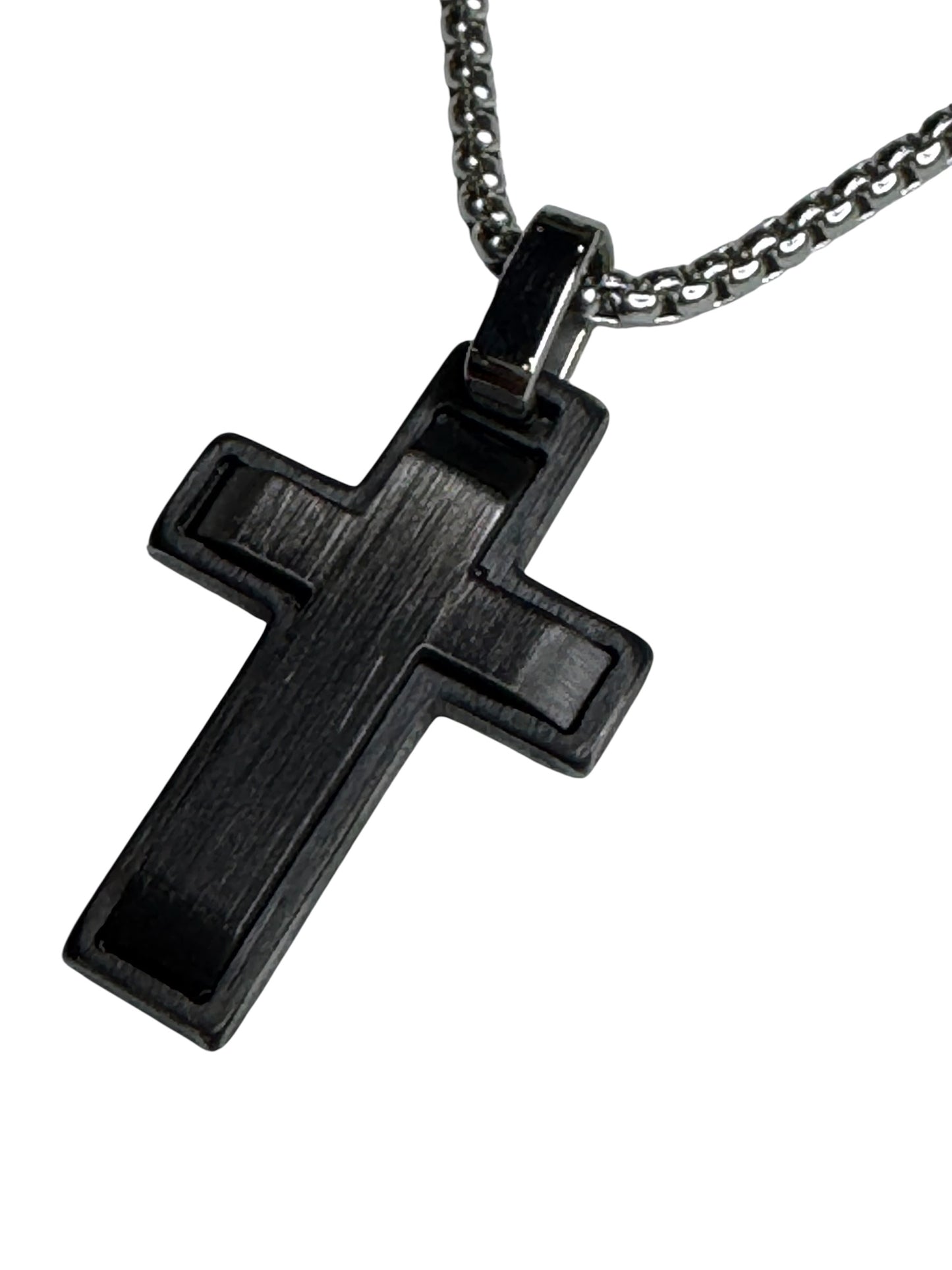 Stainless Steel Oxidized Cross