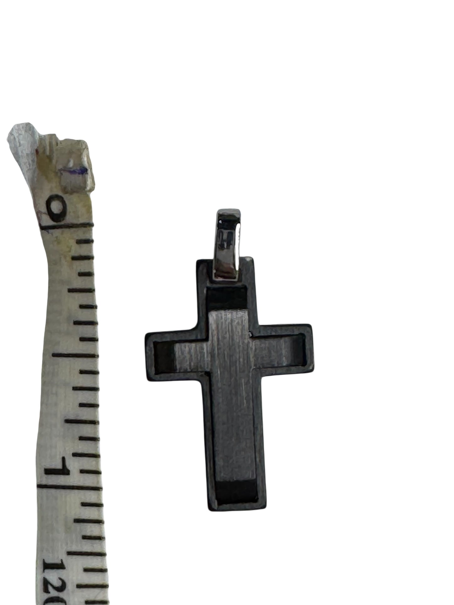 Stainless Steel Oxidized Cross