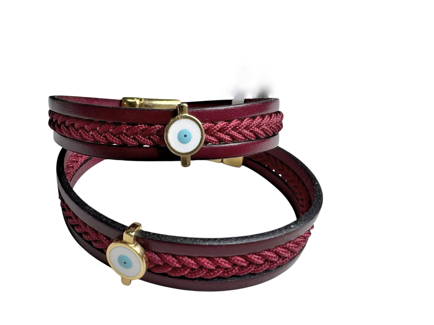 Leather Evil Eye Bracelet