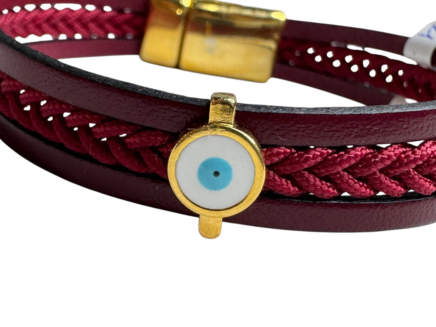 Leather Evil Eye Bracelet