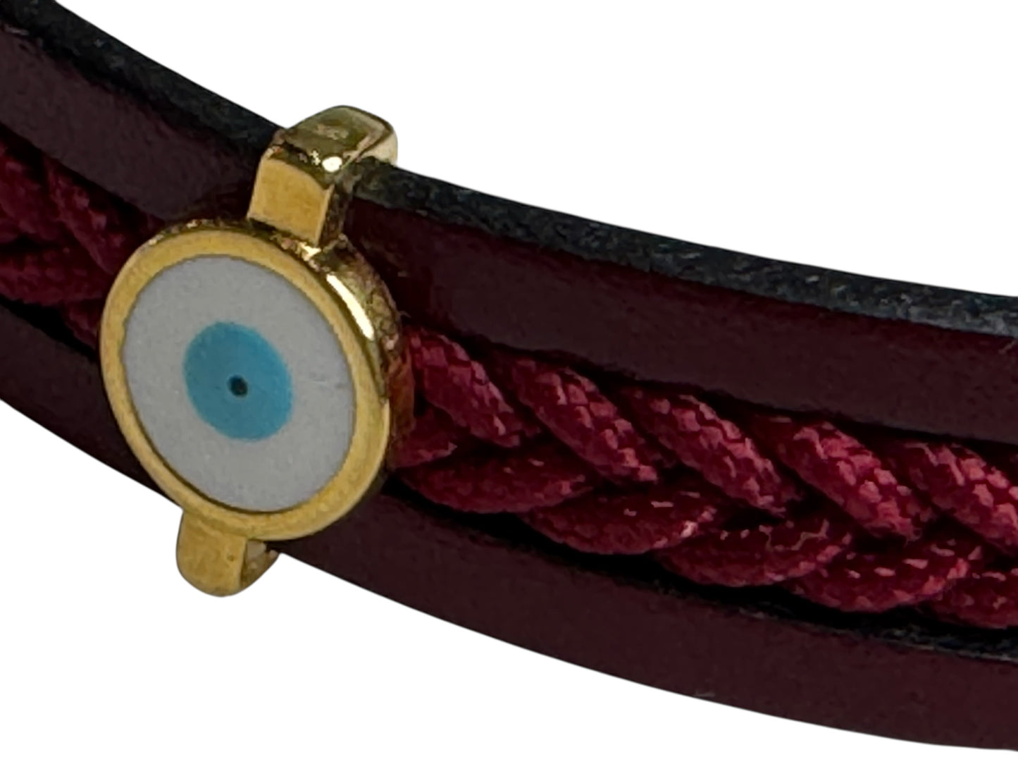 Leather Evil Eye Bracelet
