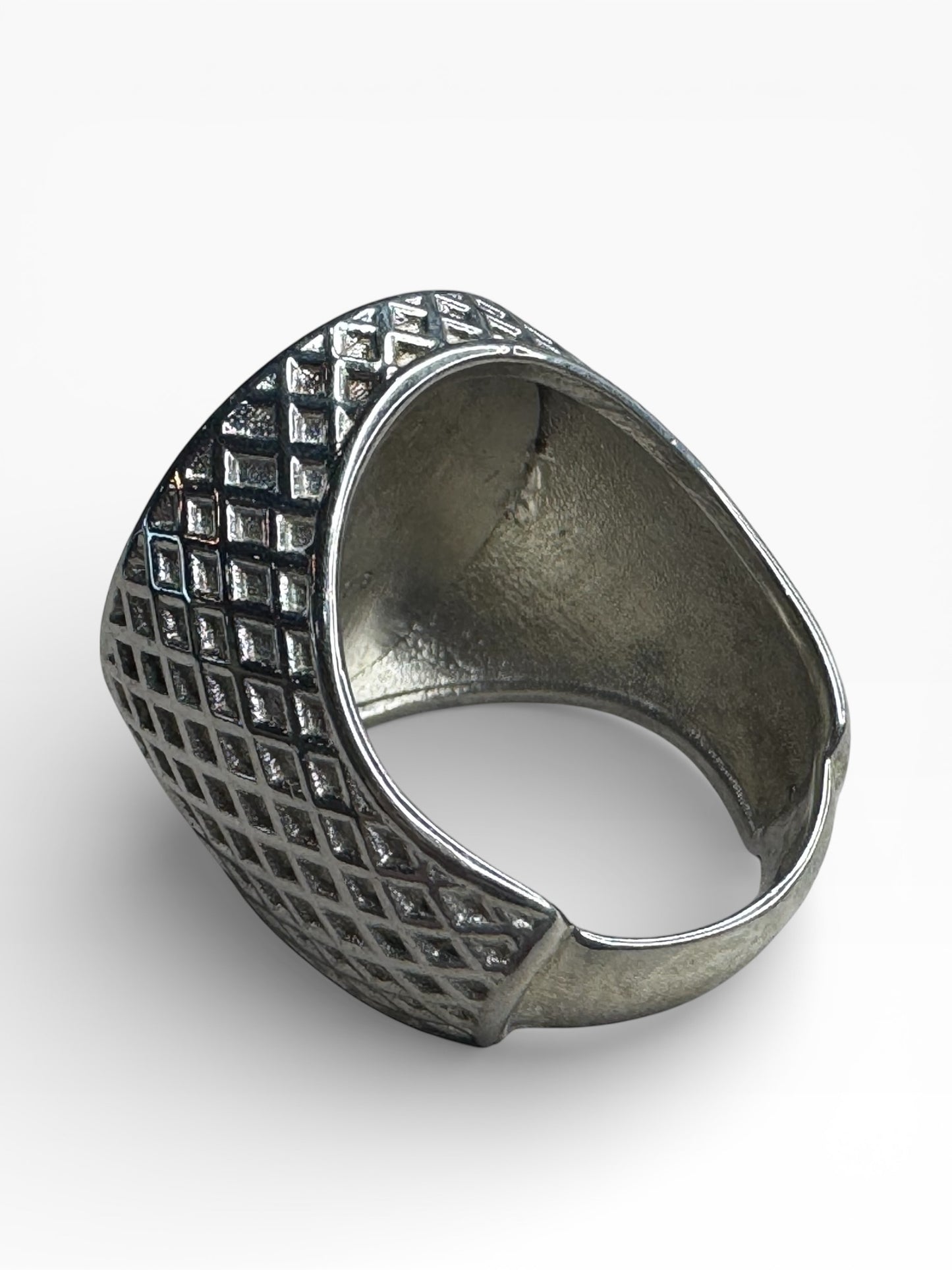 Sterling Silver Cubic Zirconia Stone Byzantine Ring