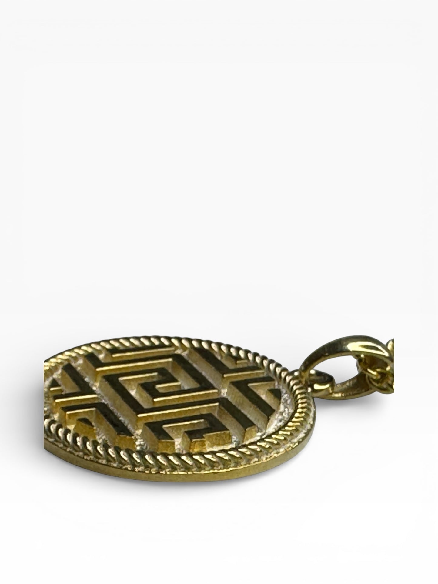 Meander Design Sterling Silver Necklace