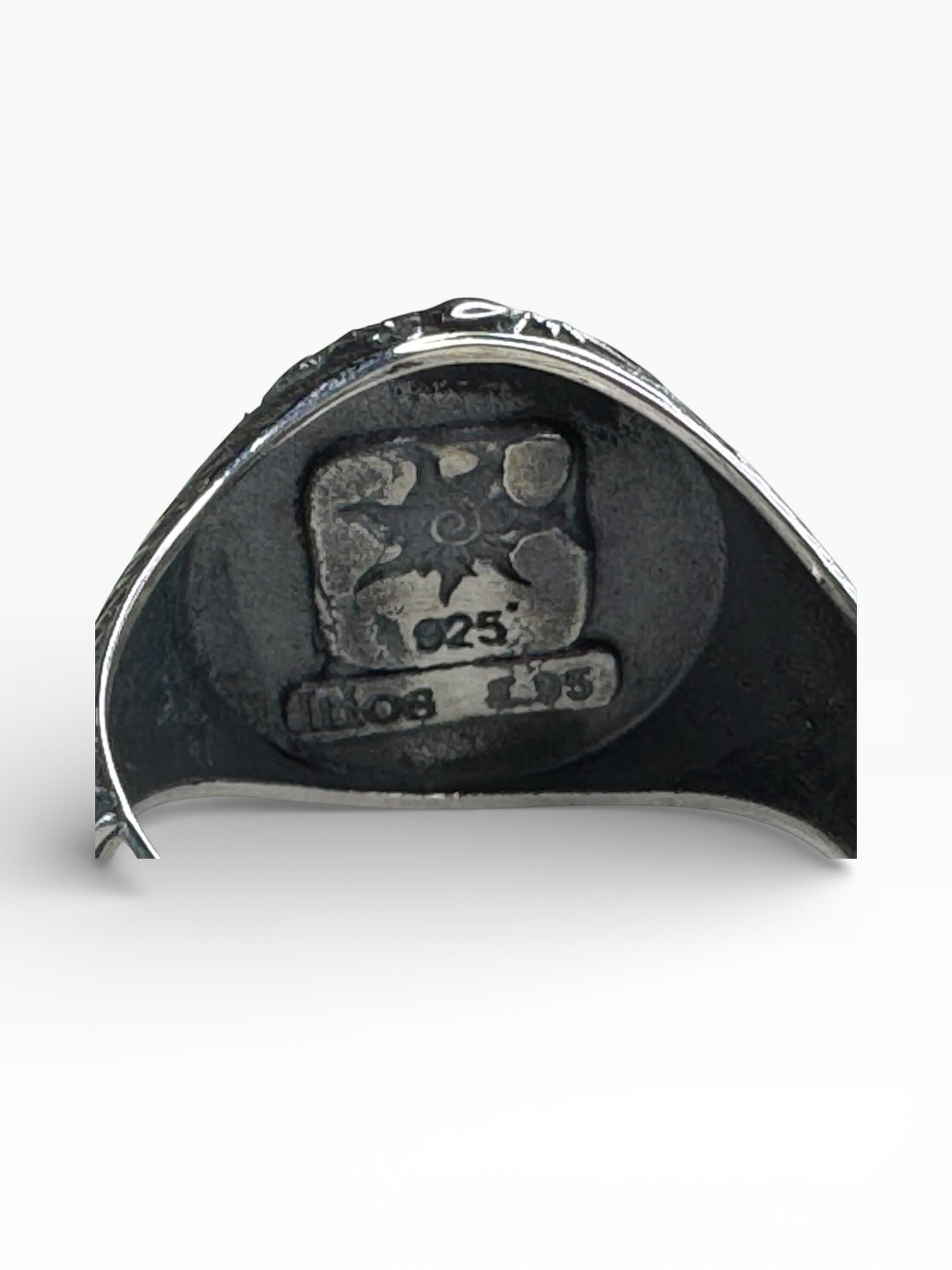 Spartan Helmet Sterling Silver Mens Ring
