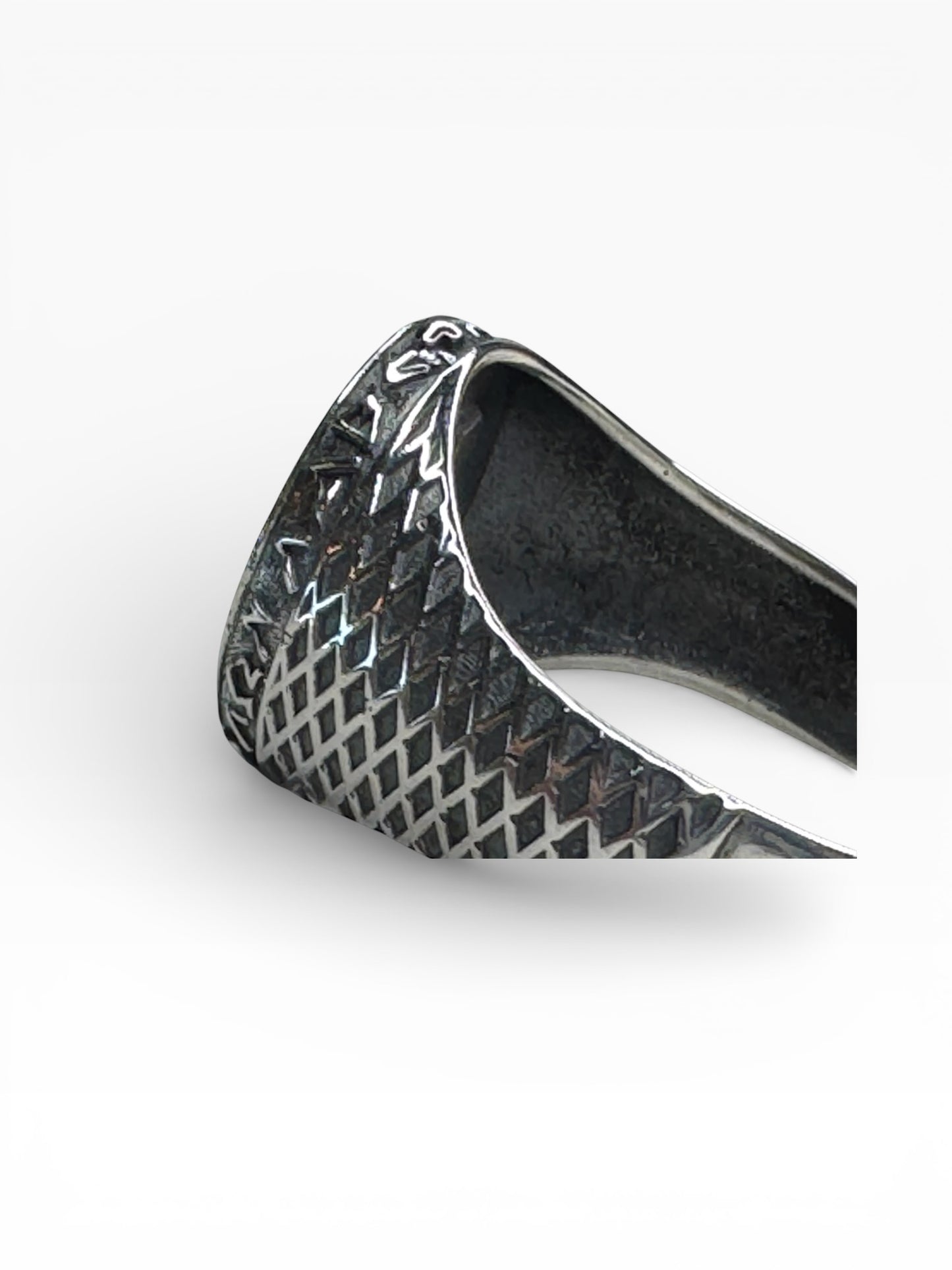 Spartan Helmet Sterling Silver Mens Ring
