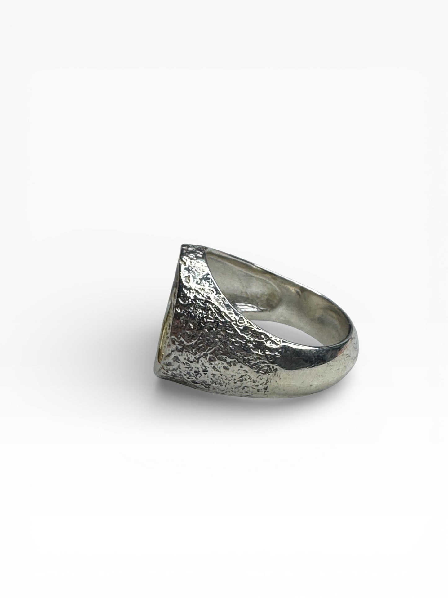Byzantine Sterling Silver Two Tone Mens Ring