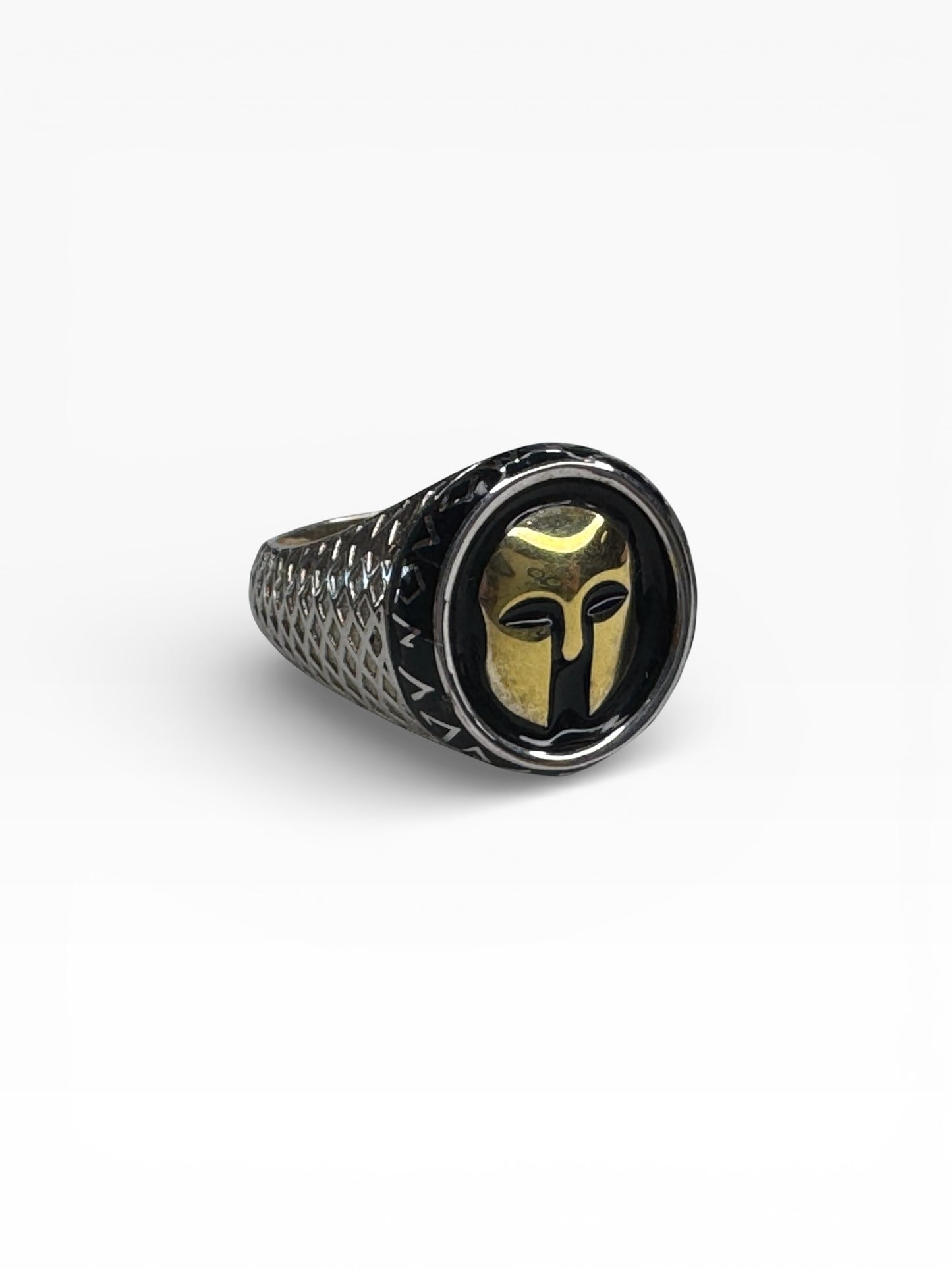 Sterling Silver Spartan Helmet Warrior Mens Ring
