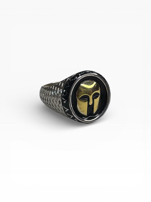 Sterling Silver Spartan Helmet Warrior Mens Ring