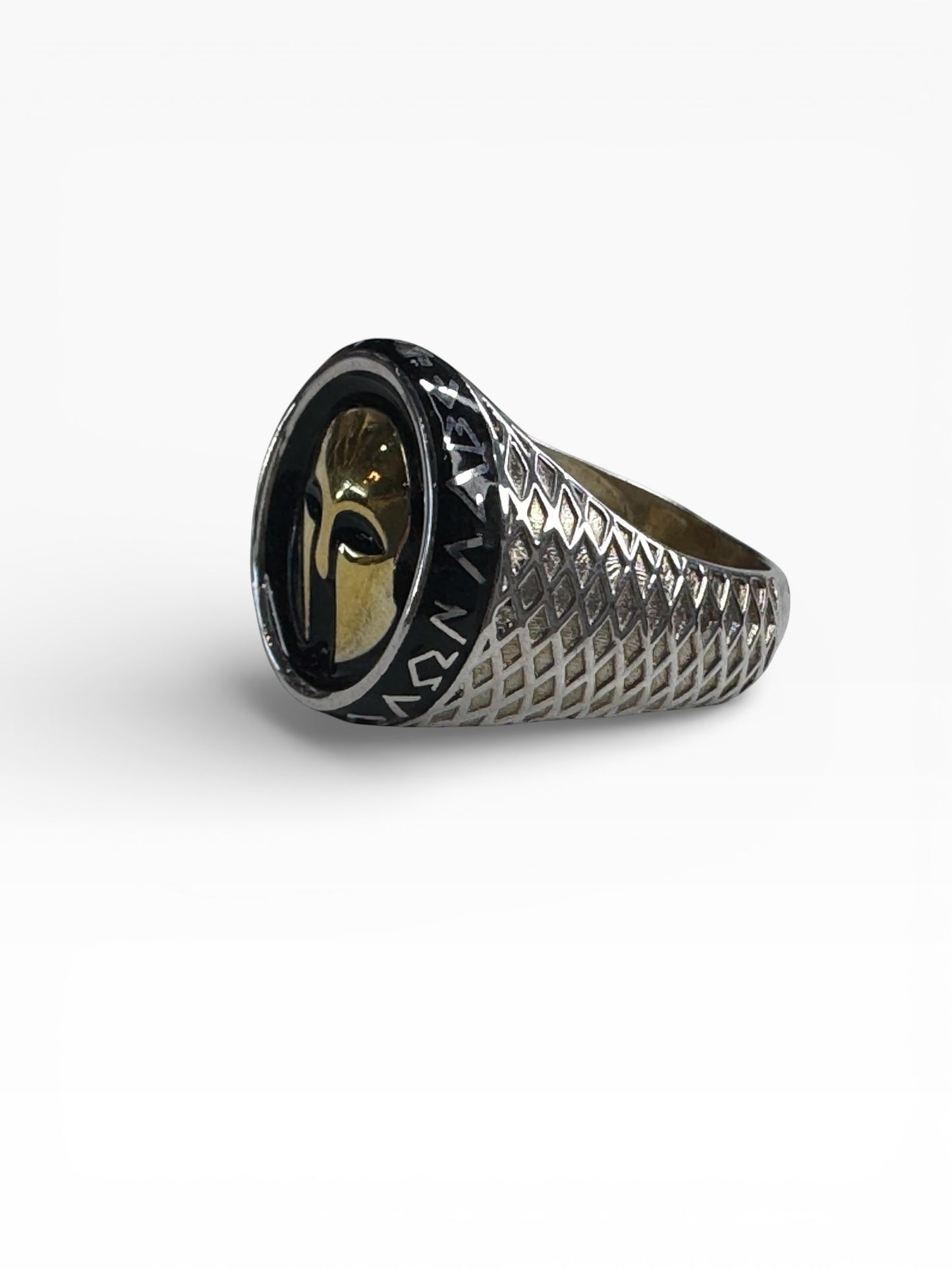 Sterling Silver Spartan Helmet Warrior Mens Ring