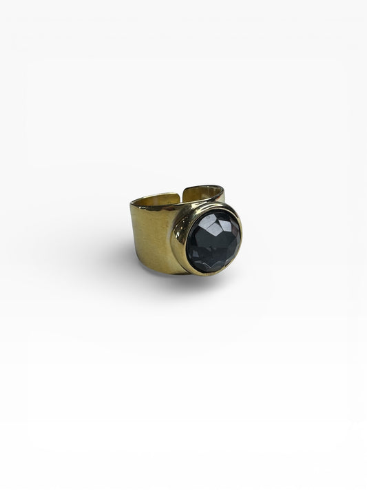 Sterling Silver Hematite Woman's Pinky Ring