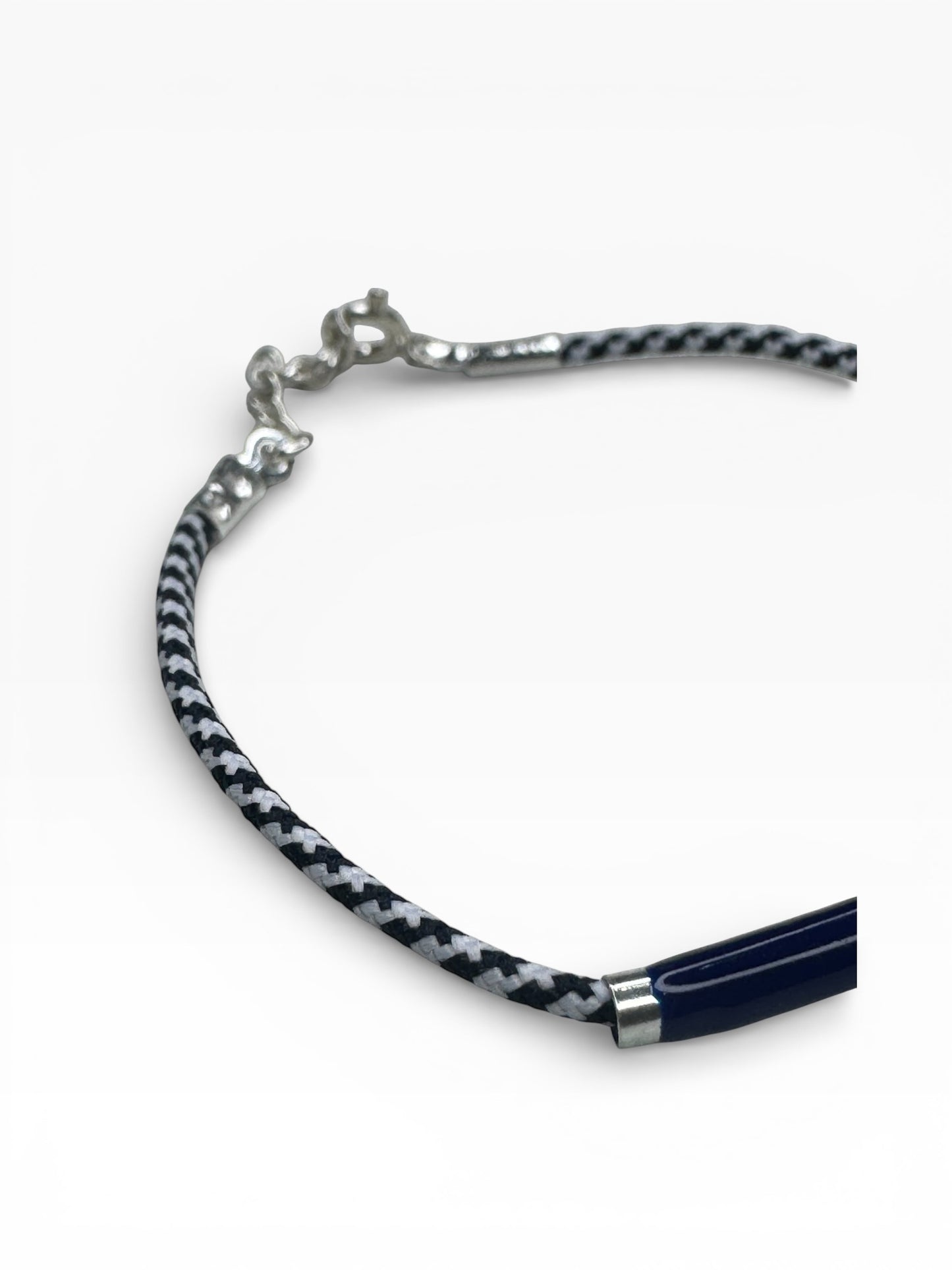 Evil Eye Enamel Sterling Silver Bracelet
