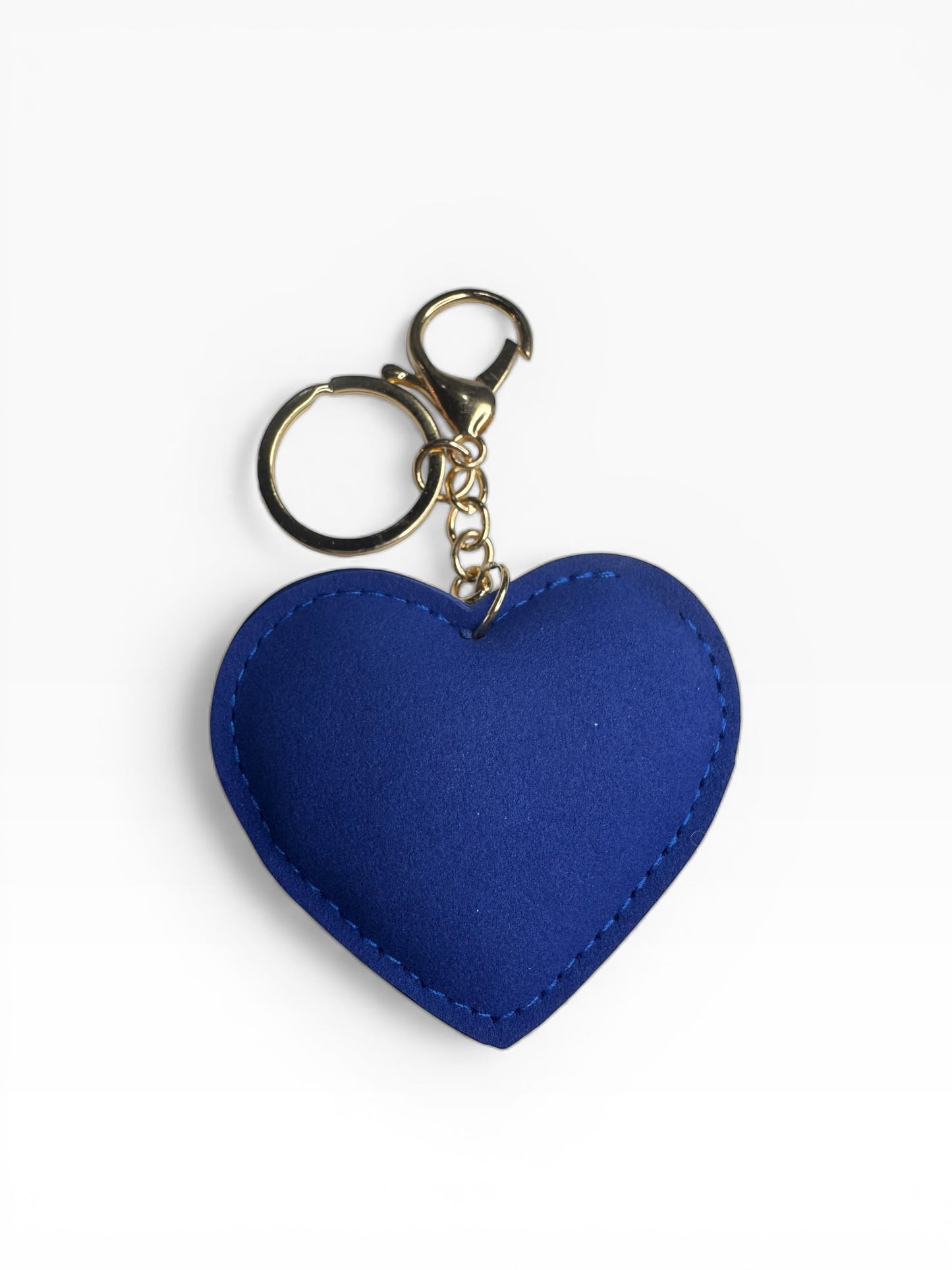 Greek Flag Rhinestone Heart Keychain
