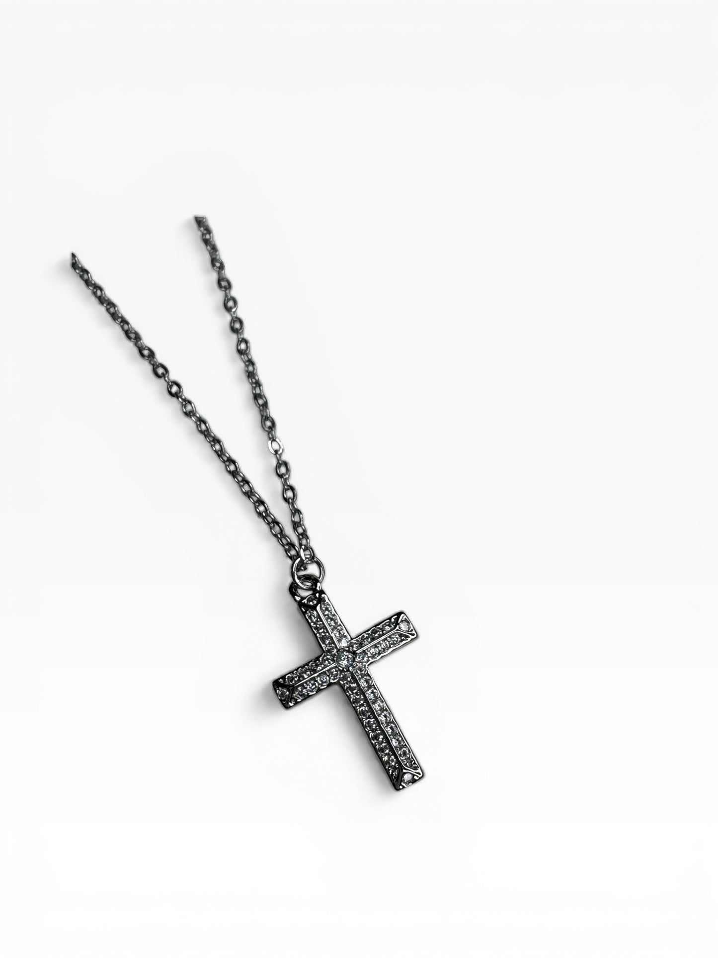 Stainless Steel Rhinestone Cross