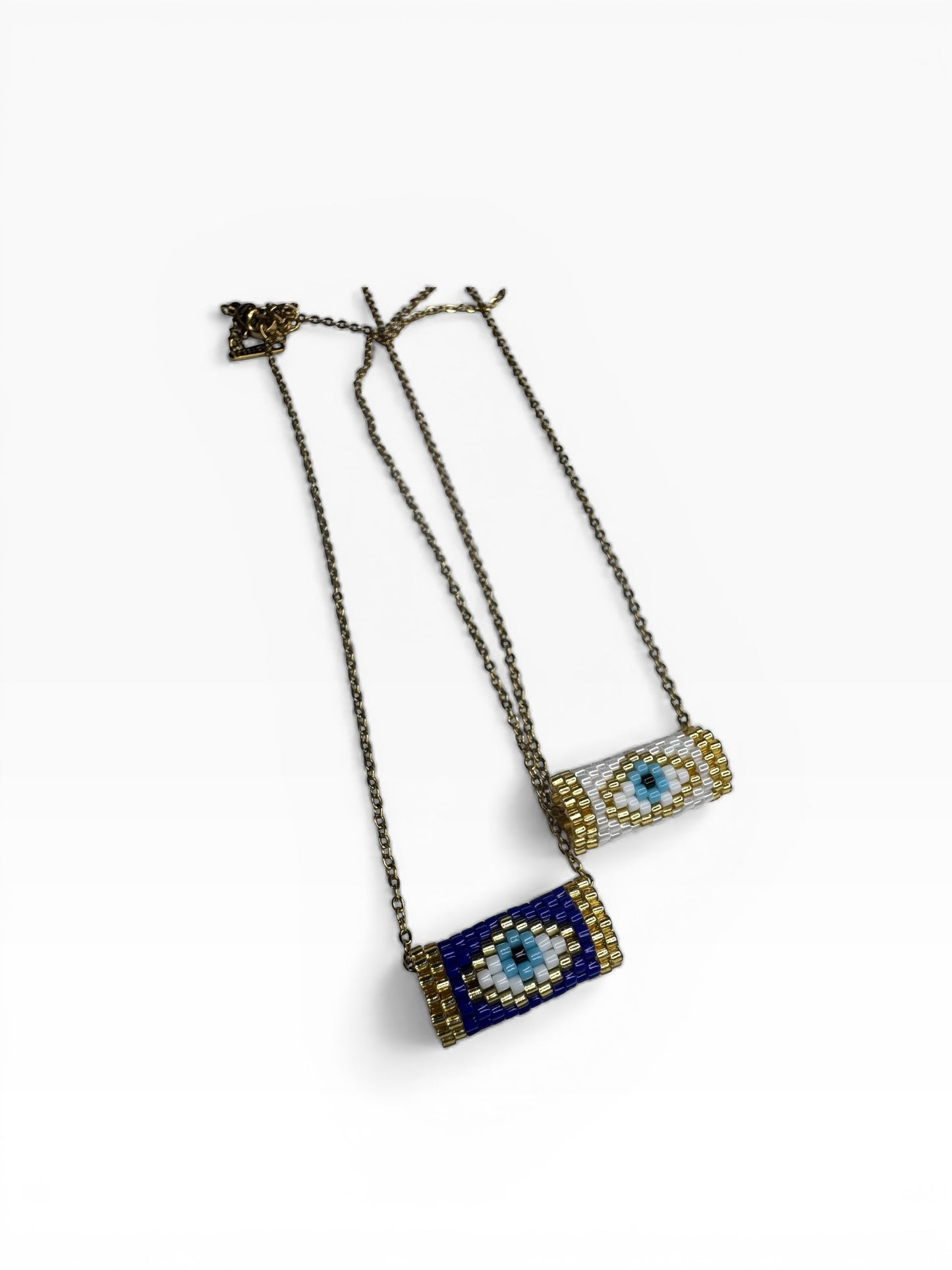 Stainless Steel Beaded Evil Necklaces