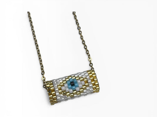Stainless Steel Beaded Evil Necklaces