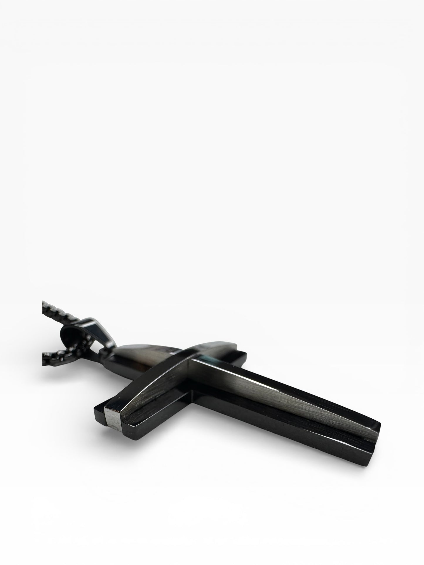 Cronus Black and Stainless Steel Cross