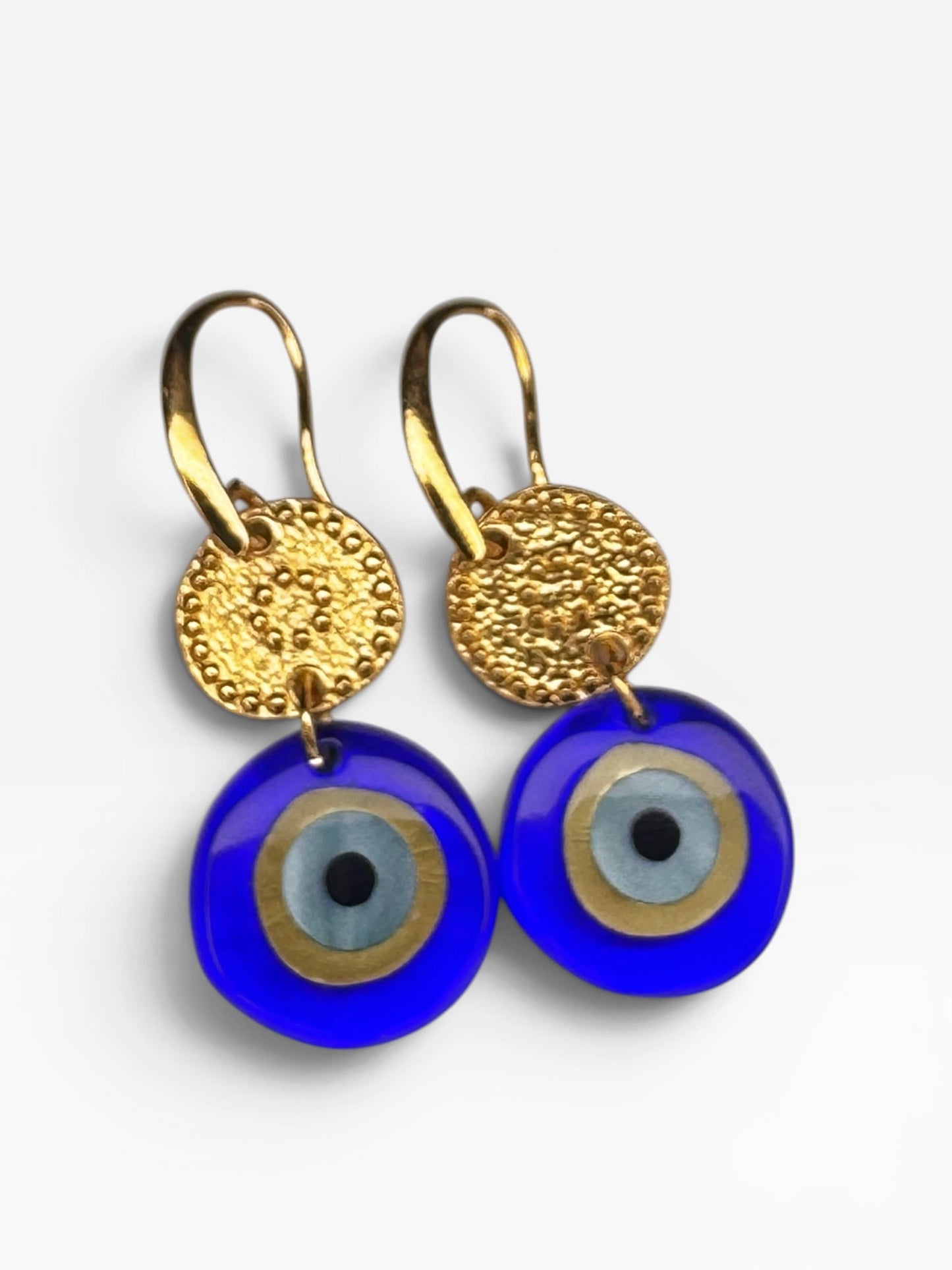 Evil Eye Drop Earrings Enamel