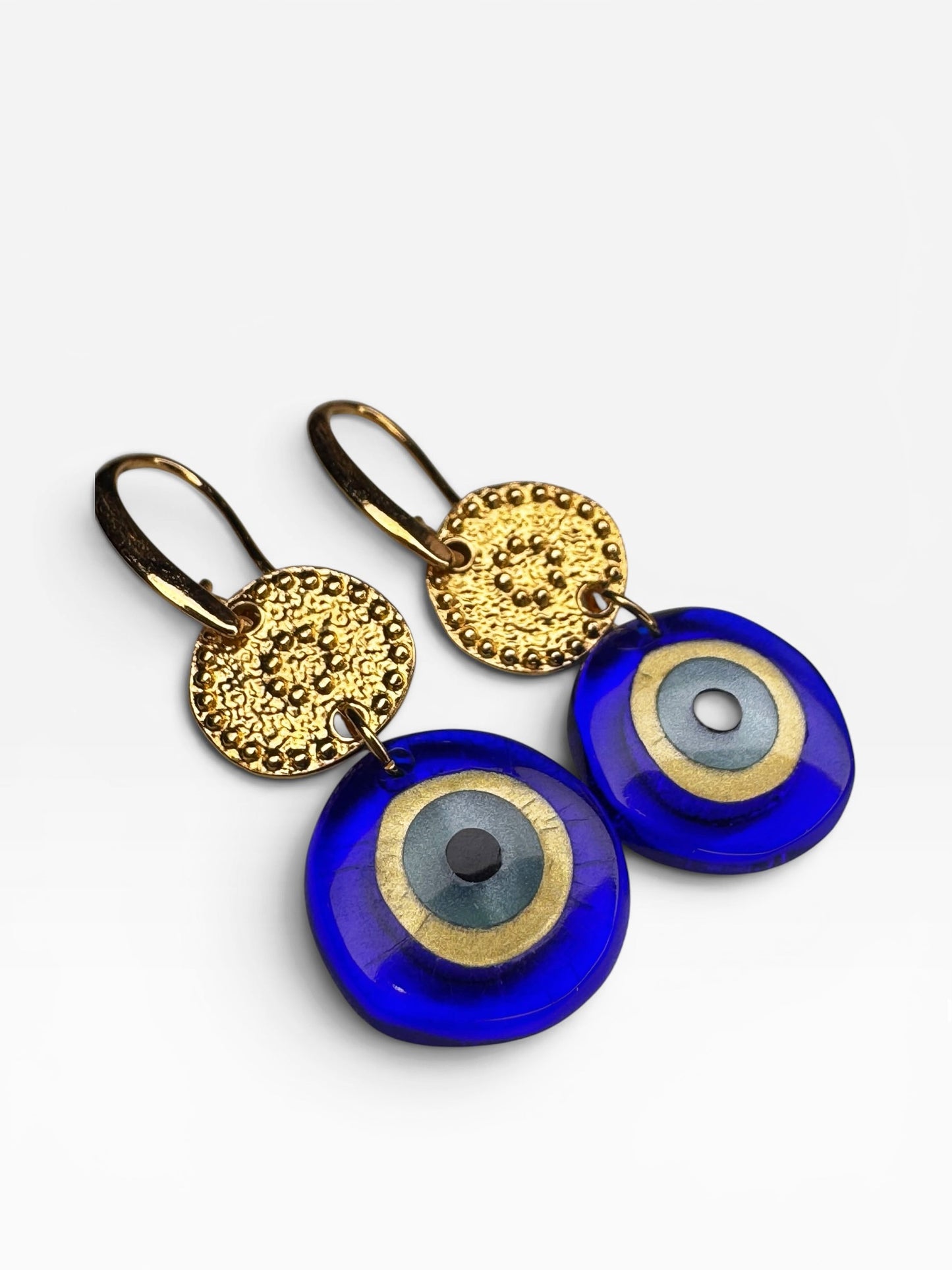 Evil Eye Drop Earrings Enamel