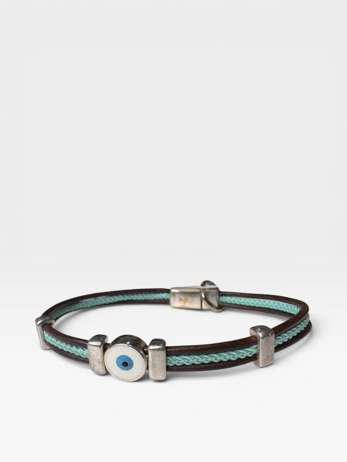 Evil Eye Rope Leather Bracelet