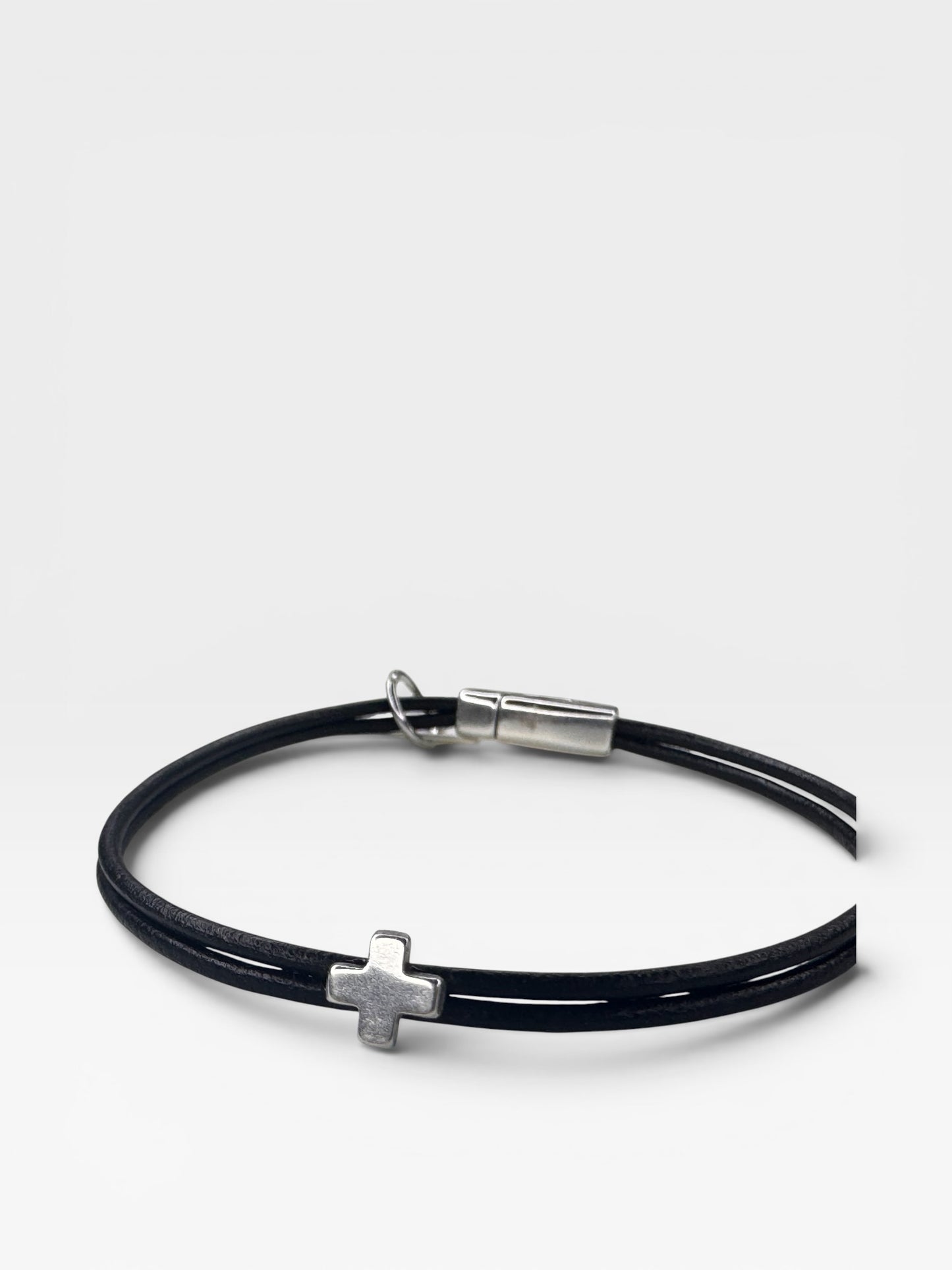 Cross Double Layer Leather Bracelet