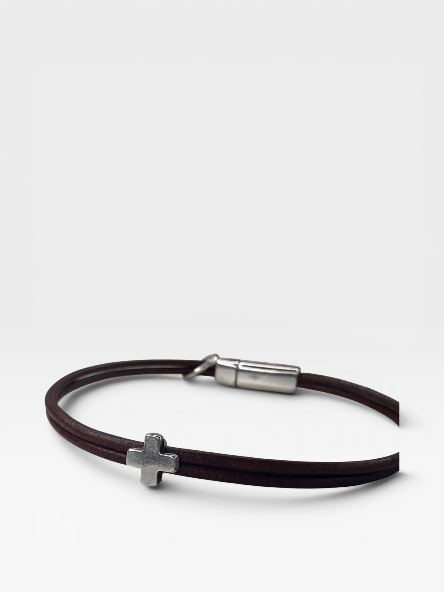 Cross Double Layer Leather Bracelet