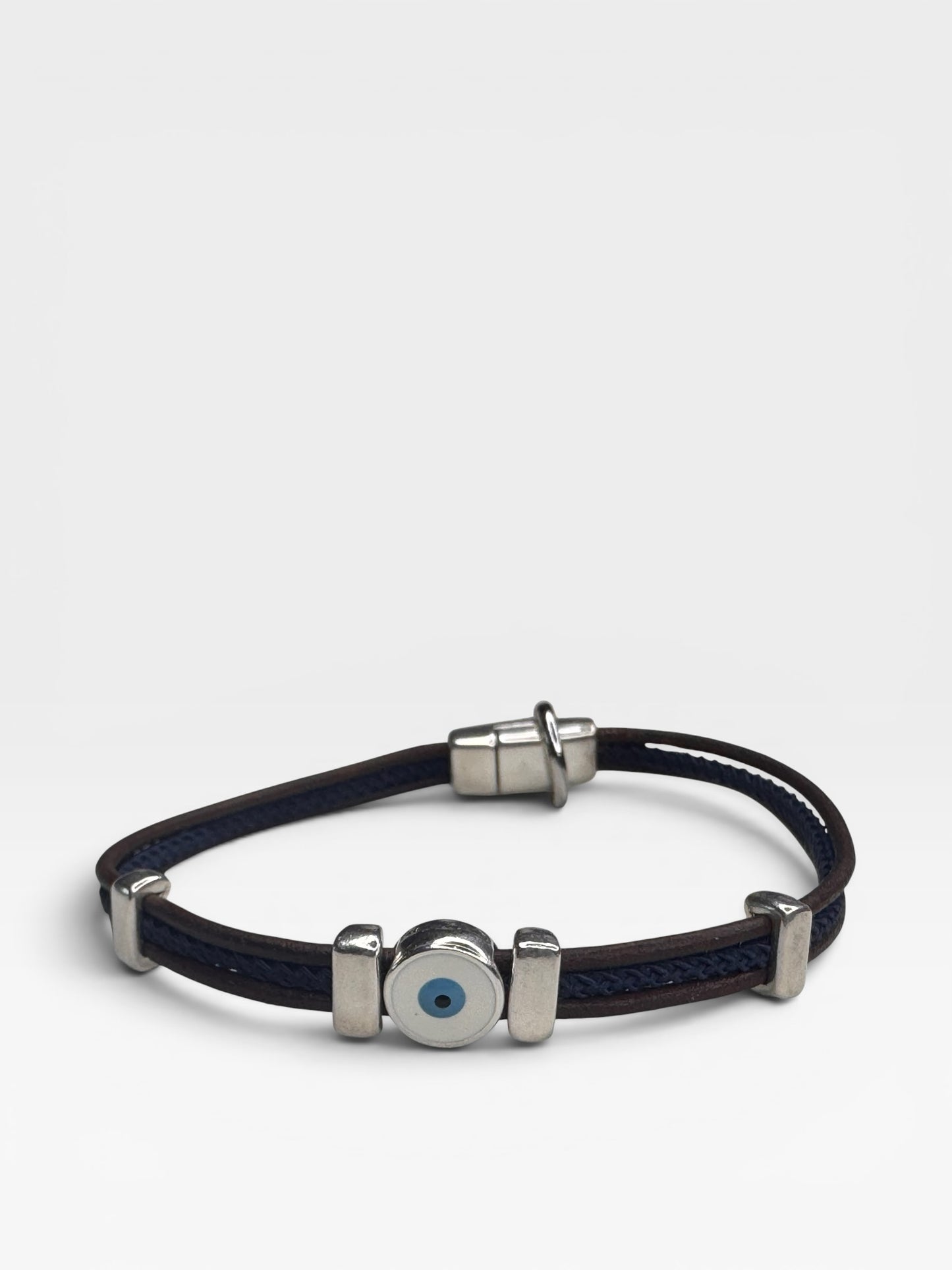 Evil Eye Rope Leather Bracelet