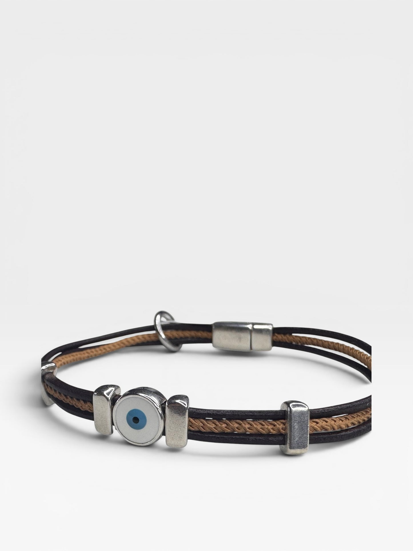 Evil Eye Rope Leather Bracelet