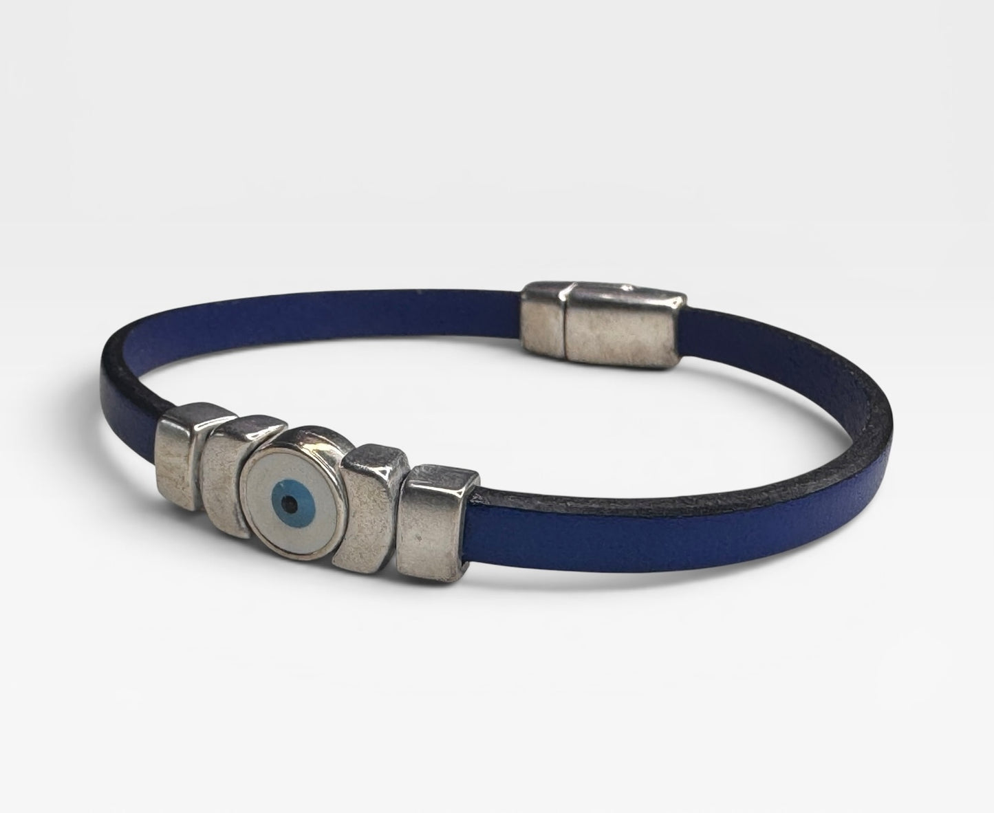 Evil Eye Leather Bracelet