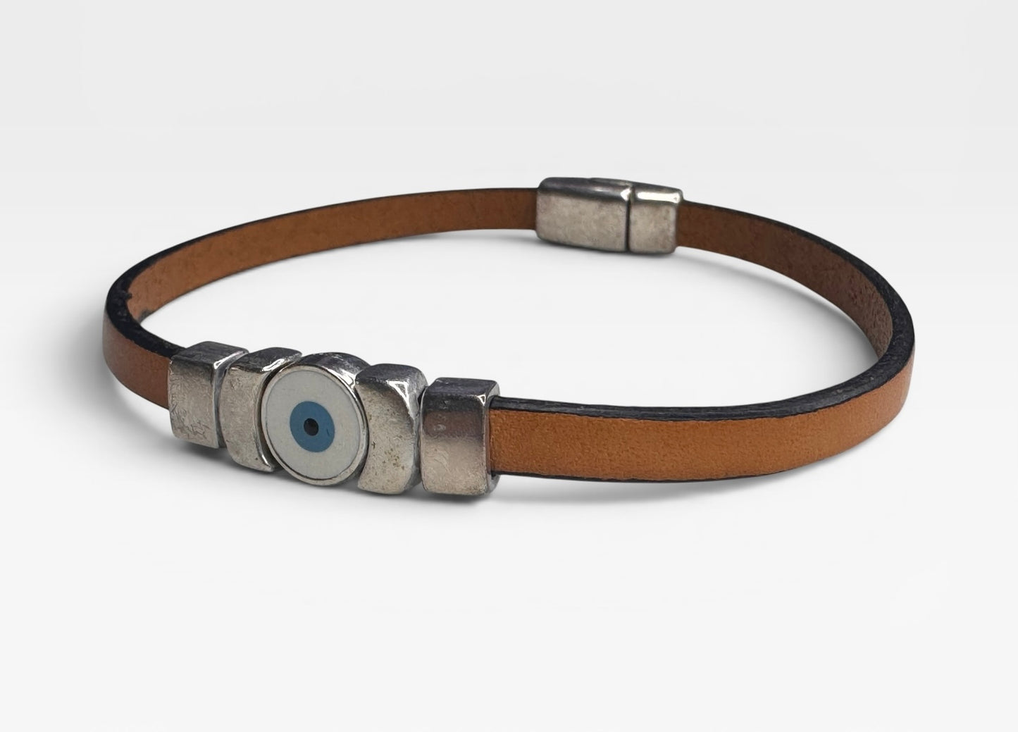 Evil Eye Leather Bracelet