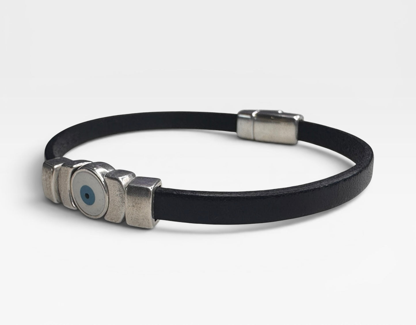 Evil Eye Leather Bracelet