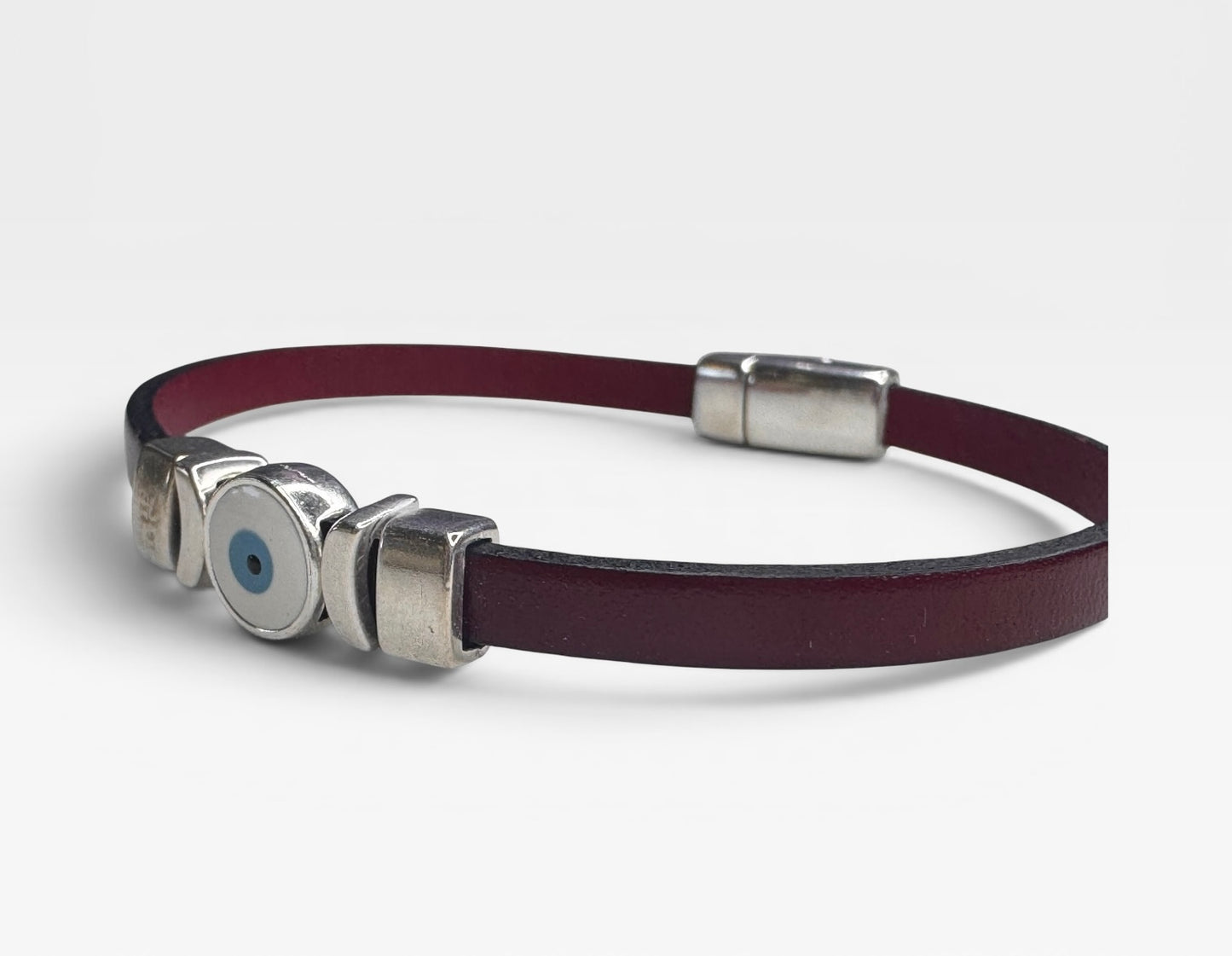 Evil Eye Leather Bracelet