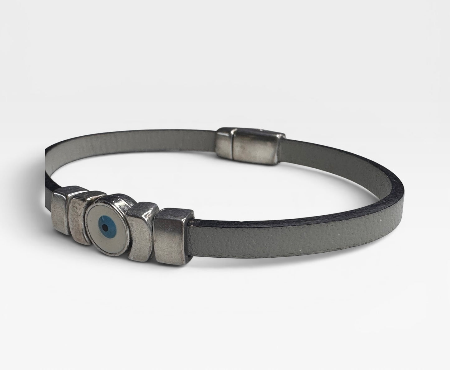 Evil Eye Leather Bracelet