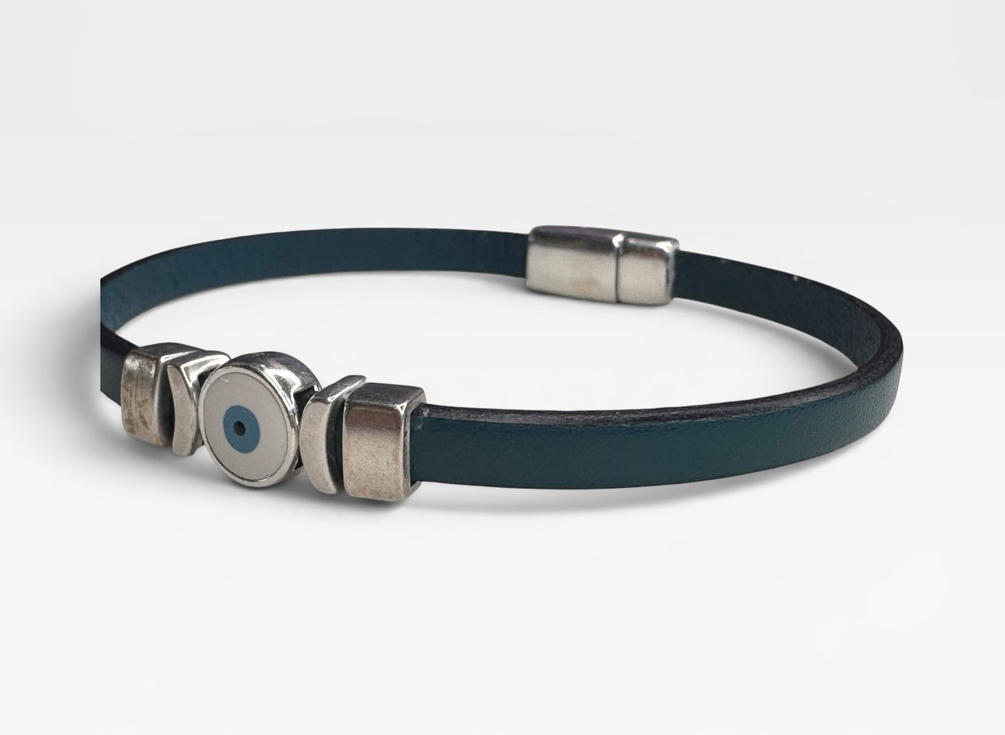 Evil Eye Leather Bracelet