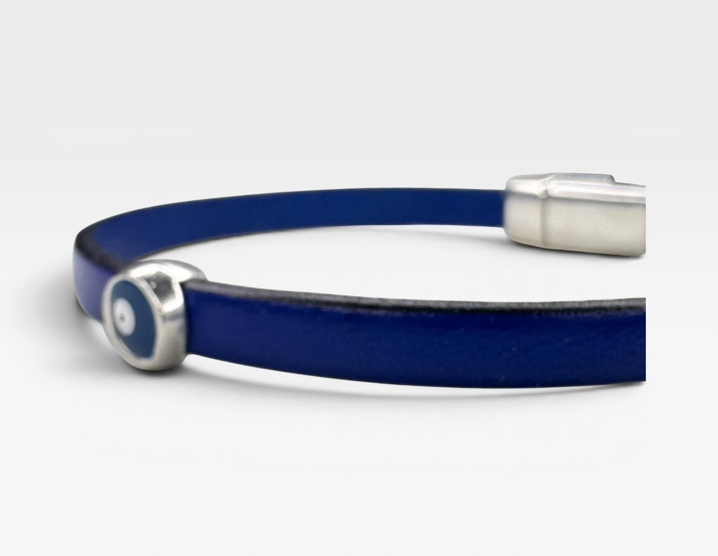 Evil Eye Minimalist Leather Bracelet