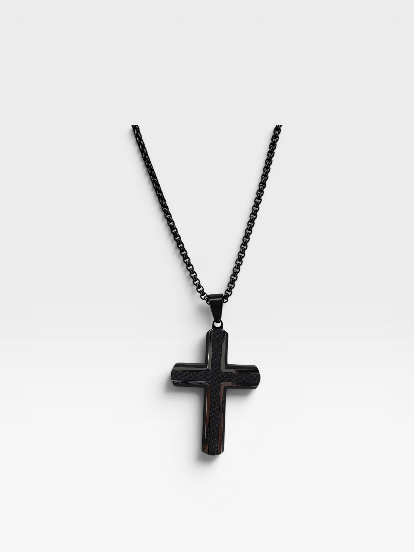 Zeus Black Stainless Steel Cross